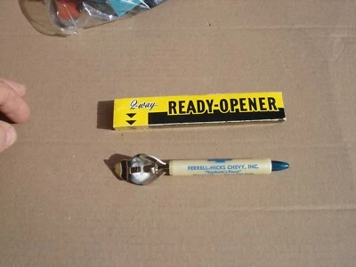 Новый из старых запасов открывалка для бутылок Ferrell-Hicks Chevrolet Sales INC Chicago Illinois с коробкой синяя - Изображение 1 из 4