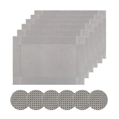 Plastique Sets de Table et Dessous de Verre Lot de 6 Lavable Vintage PVC Sets... - Photo 1/4