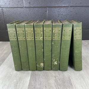 Lot of 8 Volumes - 1912 - Works of Robert Louis Stevenson - Vailima - 2 to 9 - Picture 1 of 12