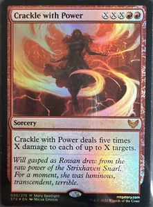 Crackle with Power Strixhaven: School of Mages 095/275 Foil Mythic RARE MtG TCG - Picture 1 of 1