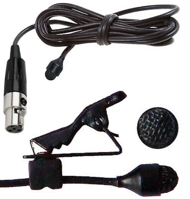 Pro Lavaliere Lapel Clip On Microphone For Line6 Transmitter 4 Pin Mini XLR TA4F - Image 1 of 4