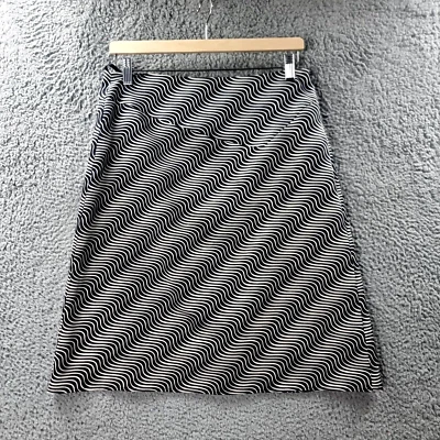 Esprit Womens A-line Skirt Size 12 M Black Grey Ivory Satin Knee Length - Image 1 of 4