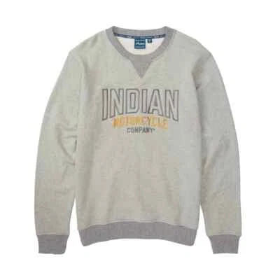 Sudadera con timbre bordada para hombre Indian Motorcycle, gris | 2833413 Foto 1 de 4
