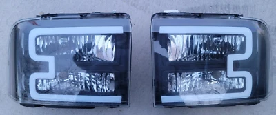 JUEGO DE FAROS BARRA LED DRL SUPER DUTY FORD F250 F350 F450 2005-2007 Foto 1 de 4