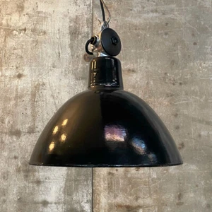 1v.5 LBL Emailleleuchte | Bauhaus Fabriklampe | Industriedesign | 50/60er | DDR - Picture 1 of 9