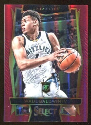 WADE BALDWIN IV RC 2016-17 Panini Select #39 Rookie RED Prizm 160/175 - Image 1 of 2
