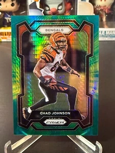 Panini Prizm 2023 - fusión verde amarillo/175 SP Prizm #55 Chad Johnson - Imagen 1 de 2