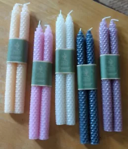 Beeswax Candles, Hand Rolled 8" Tapers, Honeycomb Twigs & Birch New Lot - Picture 1 of 11