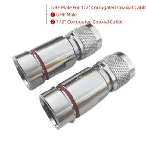 2 szt. złącze męskie PL259 UHF do falistego kabla koncentrycznego 1/2" ANDREW LDF4-50A - Zdjęcie 1 z 6