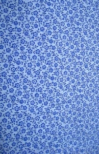 Quilt Cotton Cranston VIP Fabric Blue flowers on Blue 45 w x 2 1/4 yards - Picture 1 of 2