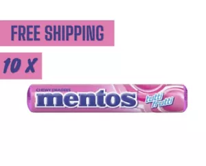 10 Pack X Mentos Chewy Candy Tutti Frutti Flavor Halal (29 Gram) منتوس - Picture 1 of 1