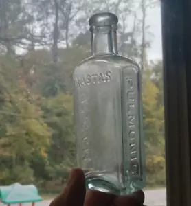 BÁLSAMO PULMONAR MASTA'S AÑOS 1880 BOTELLA MÉDICA CON PANELES DE LOWELL MASS - Imagen 1 de 7