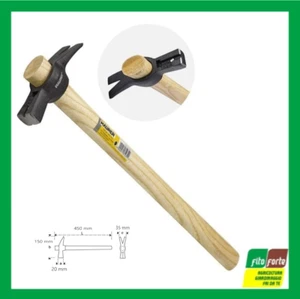 MARTELLO PER CARPENTIERE CON TESTA CALAMITATA 250 GR MANICO IN LEGNO LUNGO 45CM - Foto 1 di 1