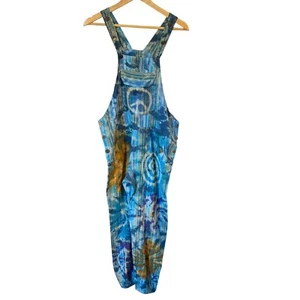 Rising International Overalls Jumpsuit Women Sun Tie Dye Peace Hippie Festival S - Picture 1 of 7