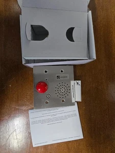 Estación de intercomunicación Commend ES833A Rev AA de acero inoxidable con botón rojo grande - Imagen 1 de 4