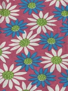 Knit Fabric 4 Yards 58” Wide Daisy Blue Pink White Patti 5239 Antex California - Picture 1 of 6