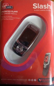 Samsung Slash Slider Camera Cellular Phone Black Virgin Mobile NEW - Picture 1 of 8