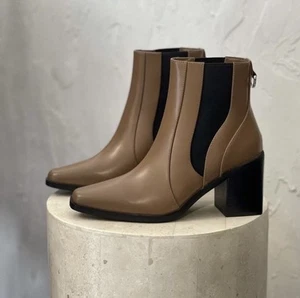 Botas Senso Hendi Cuero Tostado Almendra Tobillo Puntera Cuadrada Talla 38 / EE. UU. 7 - Imagen 1 de 6