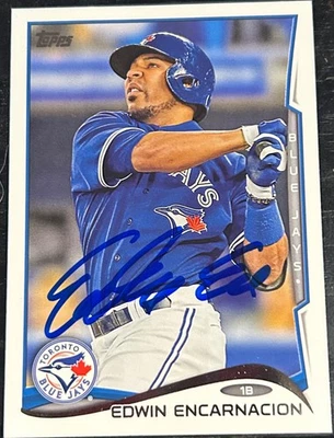 2014 Topps EDWIN ENCARNACIÓN #98 🔥 Azulejos 🔥 Magnífico autógrafo 🔥 Automático 1/1 Foto 1 de 2