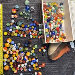 Marmi vintage/antichi enorme lotto 2 borse in pelle tedesche soffiate a mano leggi - Foto 1 di 24