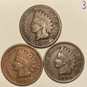 Indian head Penny Cent (1887-1897-1905) - Picture 1 of 2