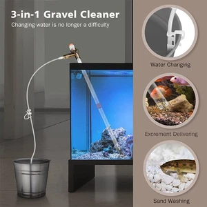 Aquarium Fish Tank Water Changer Manual Suction Device Clean Water Change Pipe - Picture 1 of 8