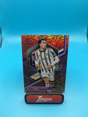 Dusan Vlahovic 2022-23 Topps Finest UEFA Rose Gold Mini Diamond /50 #72 Juventus - Image 1 of 2