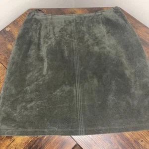 Vintage Y2K Wilsons Maxima Damen 12 Leder Minirock dunkelgrün Grunge Punk - Bild 1 von 20