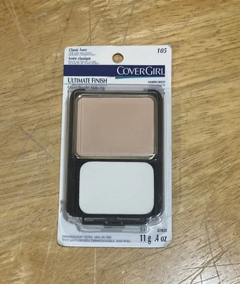 Vtg Covergirl Ultimate Finish Liquid Powder Make-Up #105 CLASSIC IVORY - Image 1 of 4