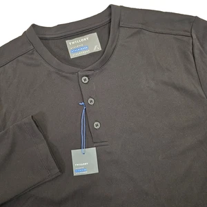 Twillory Men's Size LARGE Black Long Sleeve PerformanceHenley Athleisure Top NWT - Picture 1 of 9