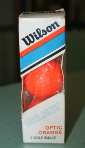 Wilson Select Optic Orange Golf Balls 1 Sleeve 3 Balls Boxed New FREE SHIP - Picture 1 of 2
