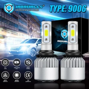 IRONWALLS 9006 HB4 2000W 300000LM LED Headlight Bulbs Kit Low Beam Super White - Picture 1 of 12