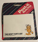 Vtg 1987 Garfield Post-It Notes Sticky Notes Doctor This Won’t Hurt A Bit NOS
