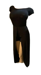 Next Question Damen Größe S schwarz Maxi Overlay Strampler - Bild 1 von 5