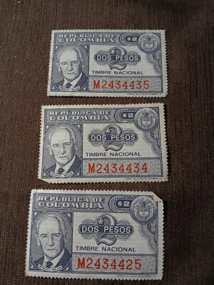 Postage Stamp of the Republic of Colombia / Manuel Mejia Dos Pesos - Image 1 of 4