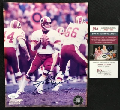 Joe Theismann Signed Color Photo JSA Cert w/COA NFL #7 Washington Redskins CHOF! - Image 1 of 4