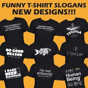 T-shirt divertente da uomo stampata slogan di qualità magliette novità scherzo maglietta regalo - Foto 1 di 13