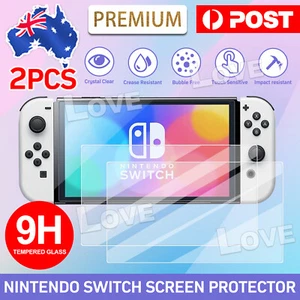2X For Nintendo Switch OLED 2021 Tempered Glass Screen Protector NEW - Picture 1 of 11