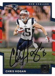 Chris Hogan Autographed Auto 2017 Donruss New England Patriots Card #61 - COA - Picture 1 of 1
