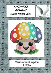 Mushroom Kingdom - LUNA Cross Stitch Kit Kittiwake. Beginners Kit