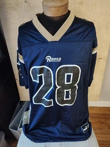 Marshall Faulk #28 St Louis Rams Blau Gold Puma XL Fußball Trikot Made In USA - Bild 1 von 10