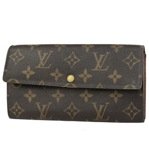 Portafoglio lungo Louis Vuitton Porte Monnaie Credit monogramma pelle M61726 05FB262 - Foto 1 di 16