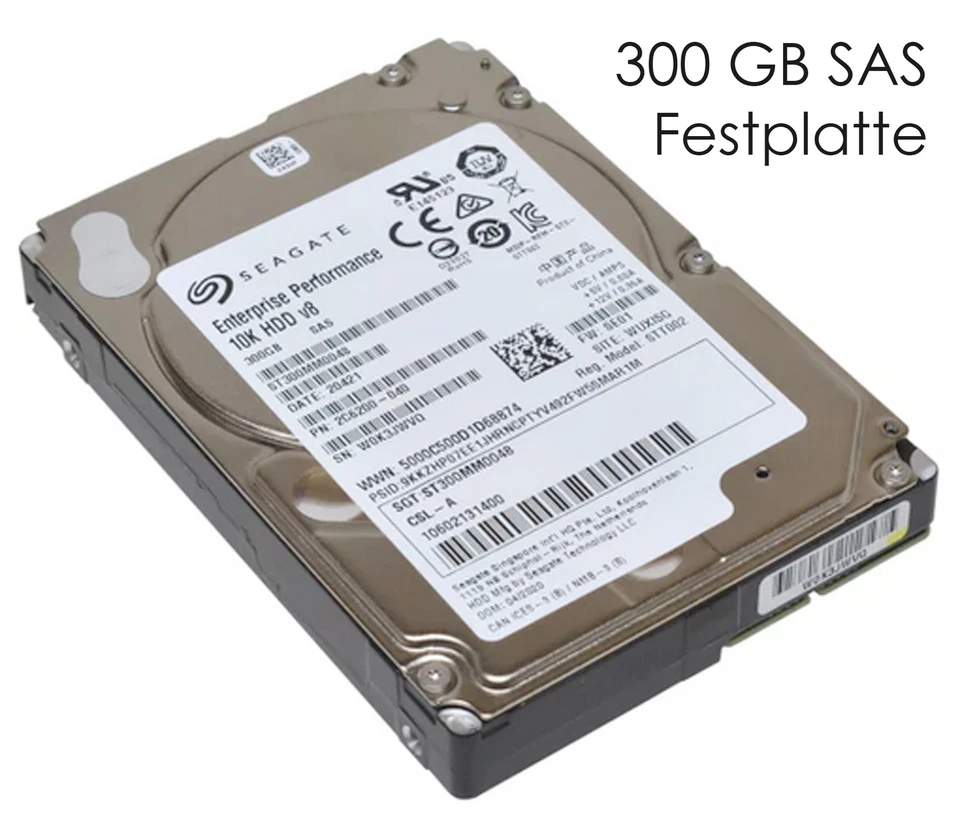 2.5" 6.35cm SAS 300GB Seagate ST300MM0048 Enterprise Hard Drive 10000 10k V448 - Image 1 of 1