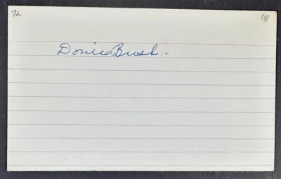 Owen Donie Bush Signed Index Card T206 Detroit Tigers Washington Senators MLB - Image 1 of 2