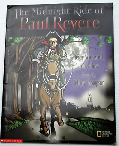 Henry Wadsworth Longfellow~Jeffrey Thompson THE MIDNIGHT RIDE OF PAUL REVERE pb - Foto 1 di 5
