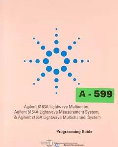 Agilent 8163A, 8164A 8166A Sistema di misurazione onde luminose Manuale di programmazione 2000 - Foto 1 di 2