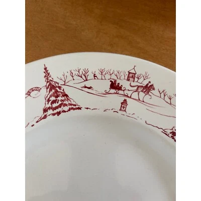 Juliska Country Estate Winter Frolic Plate Decorative Christmas Holiday - Image 1 of 4