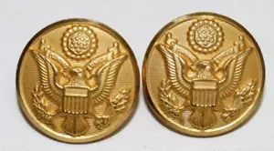 US Army Eagle Buttons Great Seal Tunic Button 7/8 inch 22mm 36L Lot of 2 B791 - Picture 1 of 4