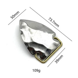 Stainless Buckle Stone Shape Leather Belt Buckle 1.5'' - Picture 1 of 6