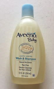 Aveeno Baby Duschgel & Shampoo natürlicher Haferextrakt tränenfrei für Haar & Körper 12oz - Bild 1 von 6